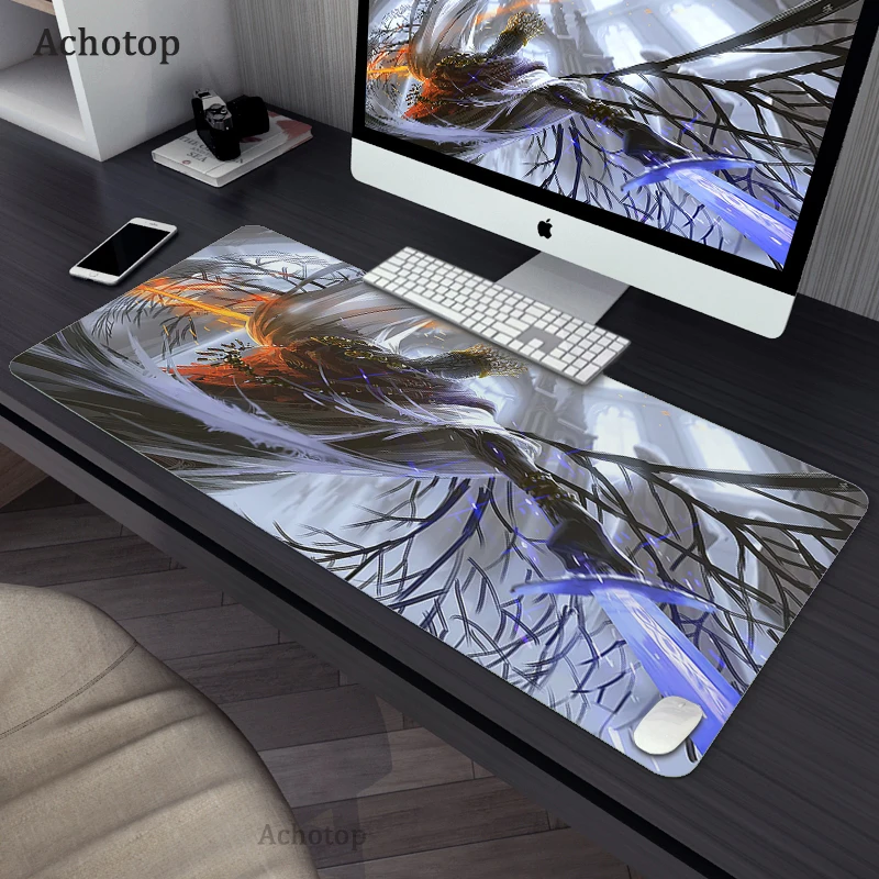 Dark soul XXL Large Computer Anime Mouse Pad 800X300mm Cool MousePad Laptop Desk Keyboard Pad XL Table Mat for Playing Games