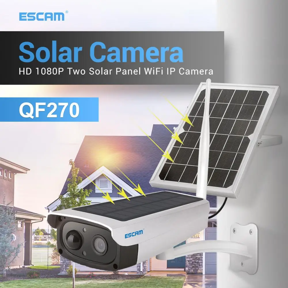 

IP-камера ESCAM QF270 2 МП 1080P на солнечной энергии с Wi-Fi
