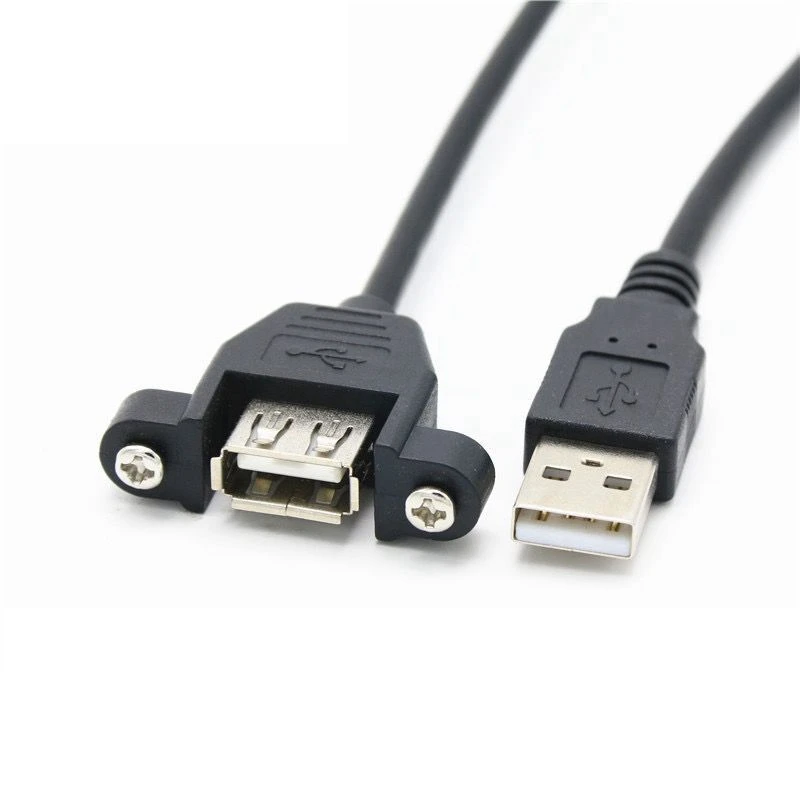 30cm-5m USB extension cable with ears, with screw holes to fix USB2.0 male to female extension cable baffle line image 2