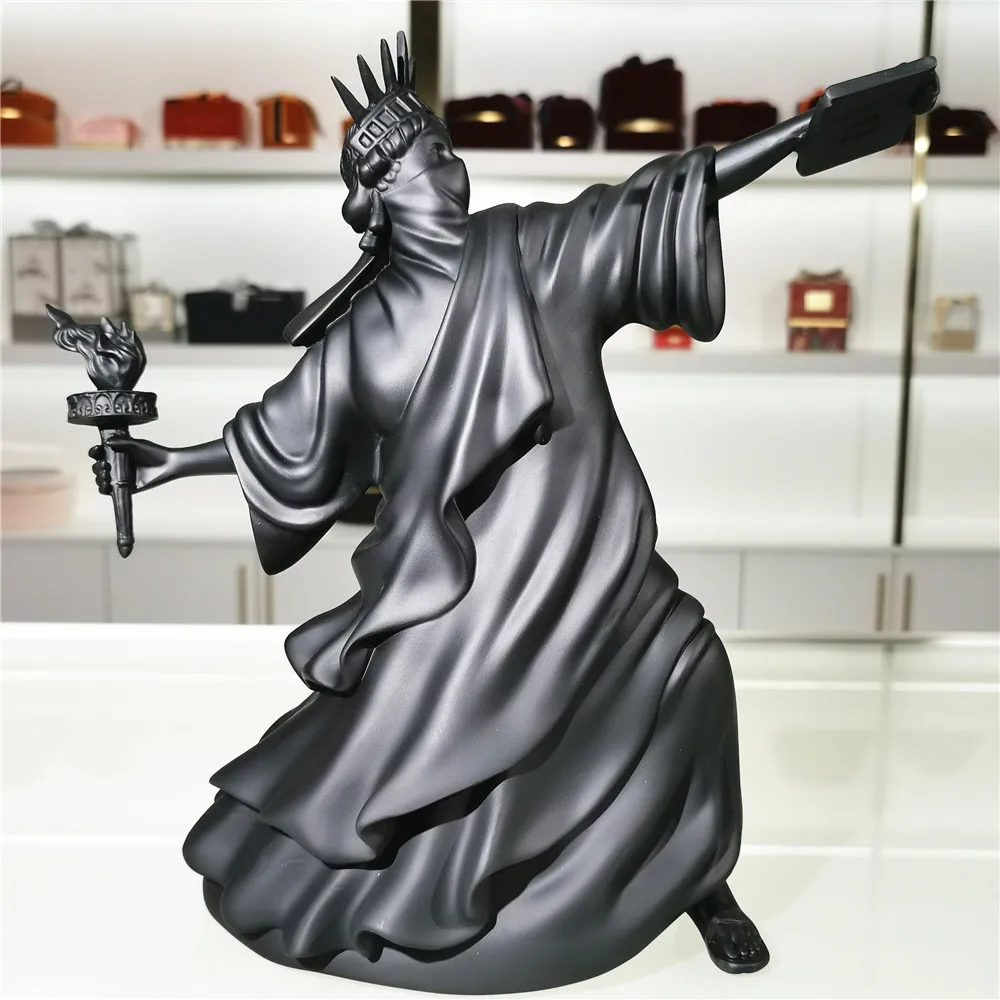 Modern Art Black Ver.Statue of Liberty, Throw Torch, Riot of Liberty, London Art, Resin Sculpture, Home Decor, Best Gift