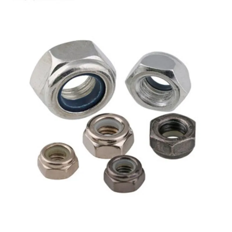 5-50pcs DIN985 Nylon lock nut M2 M2.5 M3 M4 M5 M6 M8 m10 m12 stainless steel steel with black white zinc Insert Locking nuts