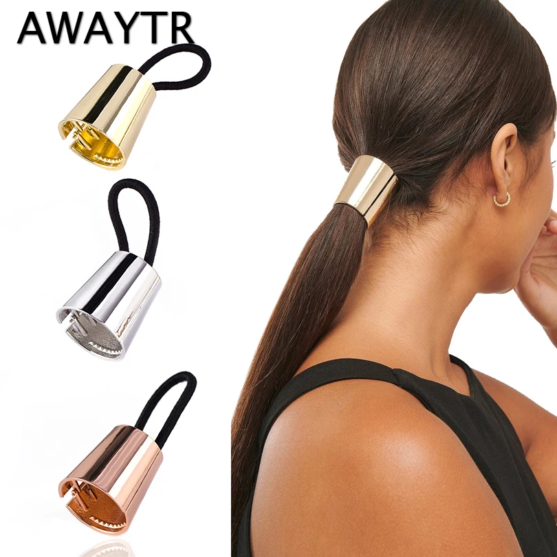 

AWAYTR Fashion Women Vintage Metal High Quality Ponytail Holder Hair Accessories Hair ropes for Elegant Girl Hair rings Headwear