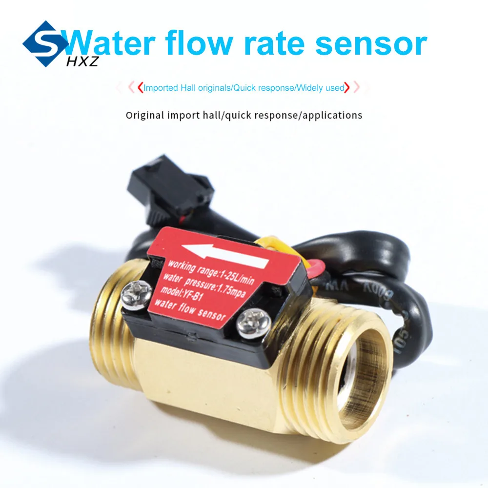 Interruptor Sensor de Fluxo de Água Industrial Sensor de Fluxo de Água Hall Interruptor Fluxômetro Sensor de Fluxo de Água 125l Min 1.75mpa Yf-b1 Dc518v g1 2