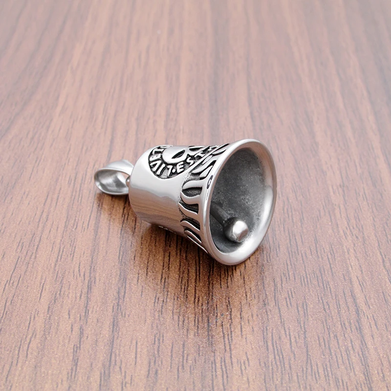 Top Live To Ride Skull Tinkle Bell Pendant Stainless Steel Motorcycle Biker New Arrival Jingle Bell Pendants
