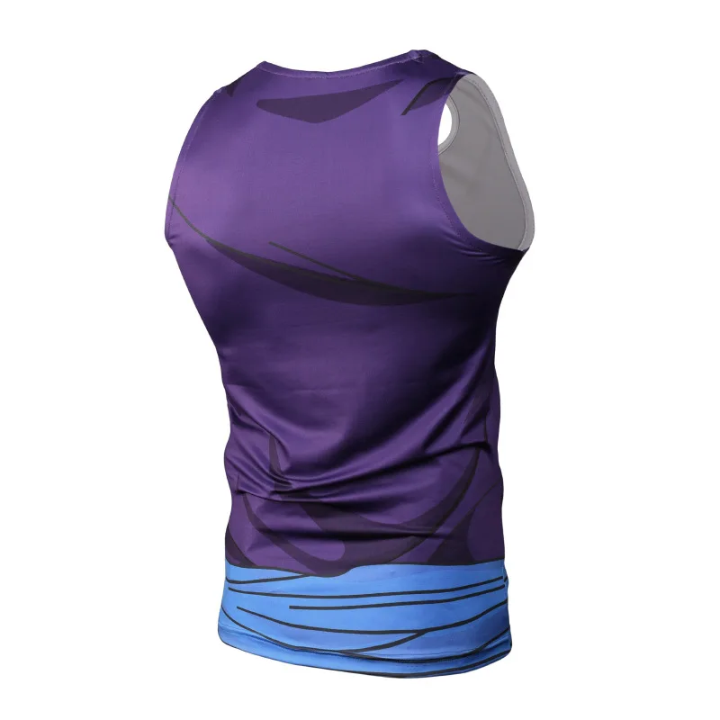 High definition 3D Printed T shirts Men Compression Shirt Goku Cosplay Costume Quick Dry Fitness Sports Cloth Sleeveless Tops