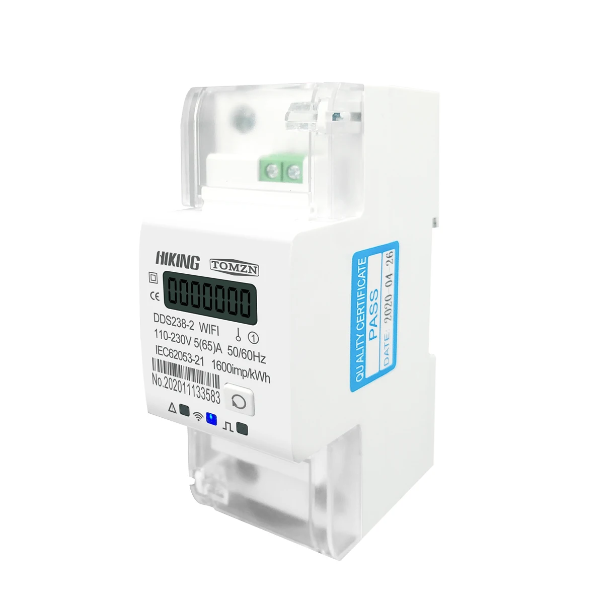 Tuya Single Phase Din Rail WIFI Smart Circuit breakers with energy meter Kwh timer 110V 220V 50/60Hz