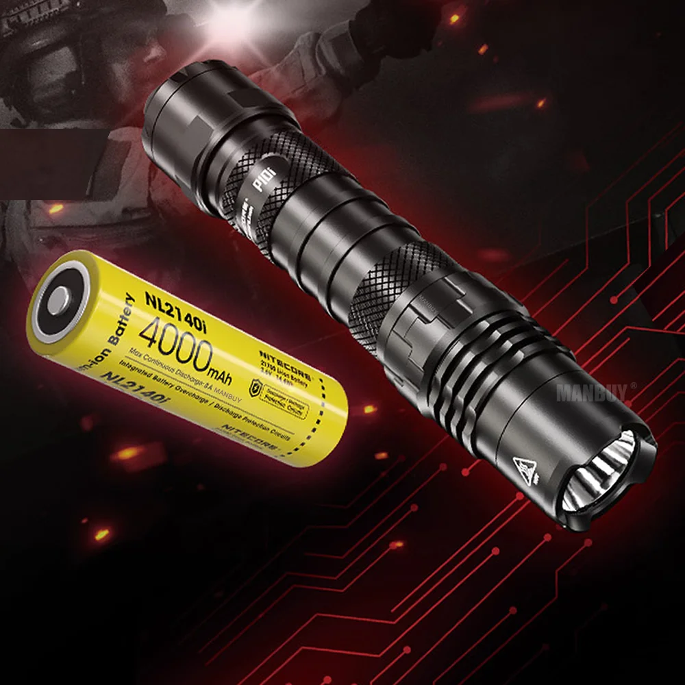 Imagem -02 - Nitecore-lanterna Led Recarregável P10i 1800lms Usb-c 5000mah Nl2150hpi 21700 Bateria Nth10 Coldre ao ar Livre Autêntico 2024