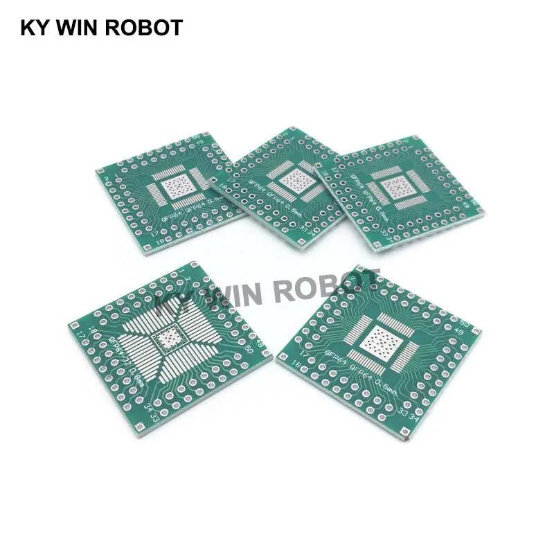 5 szt. QFP 32 40 48 56 64 Adapter SMT do DIP64 Płytka PCB Płyta konwertera 0,5/0,8 mm