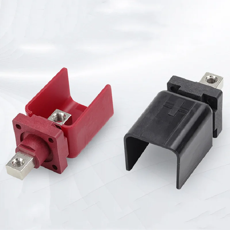 2 قطعة وحدة البطارية الأحمر والأسود 150A موصل محطة النحاس مع محطة الغطاء الواقي مع غمد #3