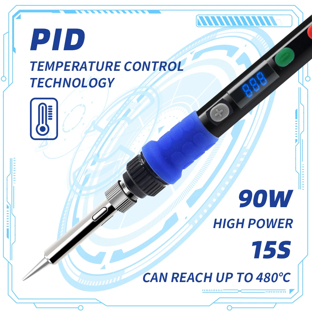 90W saldatore temperatura regolabile saldatore elettrico stazione di rilavorazione del ferro Mini manico strumenti di riparazione per saldatura a matita termica