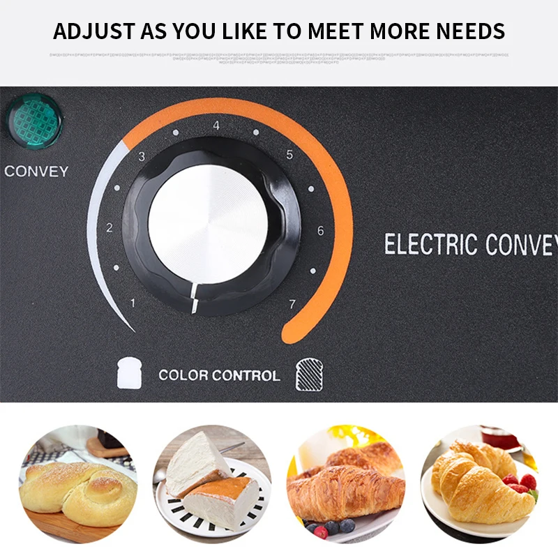 محمصة خبز من سلسلة 220 فولت لمحمصة الفندق 2050 واط محمصة أوتوماتيكية من النوع الزاحف مع جسم من الفولاذ المقاوم للصدأ