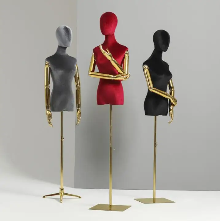 Arm Color Cloth Model Body Stand for Women, Female Dress, Wedding Hand Mannequin, Flexible Jewelry, Adjustable Rack,Doll C840