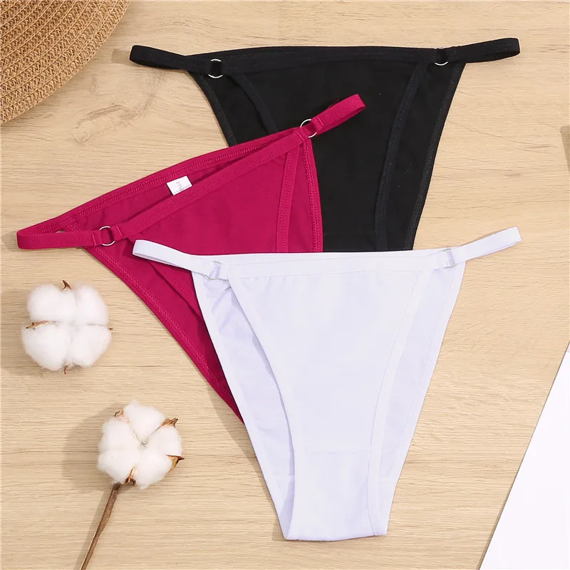 Women Cotton Panties Sexy Low Waist Underwear Briefs Female Breathable Underpants Ladies Plus Size Intimates Lingerie M-2XL 1Pc