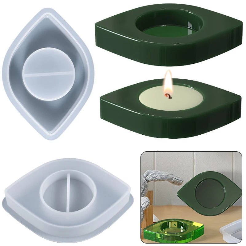 Eye-shaped Candle Holder Molds Silicone Mold for Epoxy Resin Casting DIY Simple Candlestick Craft Your Own Home Set-Table Art