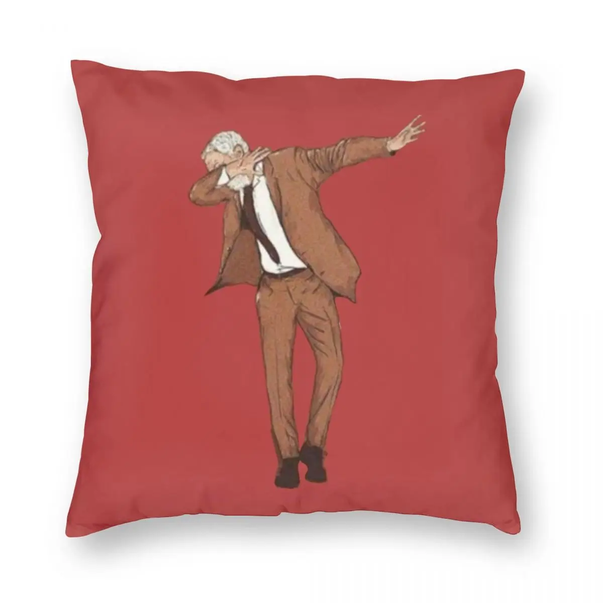 Corbyn Dabbing Square Pillowcase Polyester Linen Velvet Creative Zip Decor Car Cushion Cover Wholesale