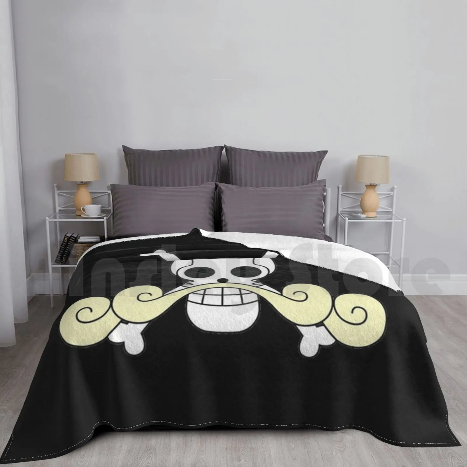 Copie De Zoro Logo Blanket Fashion Custom Whitebeard Logo Pop Culture Luffy Anime Manga