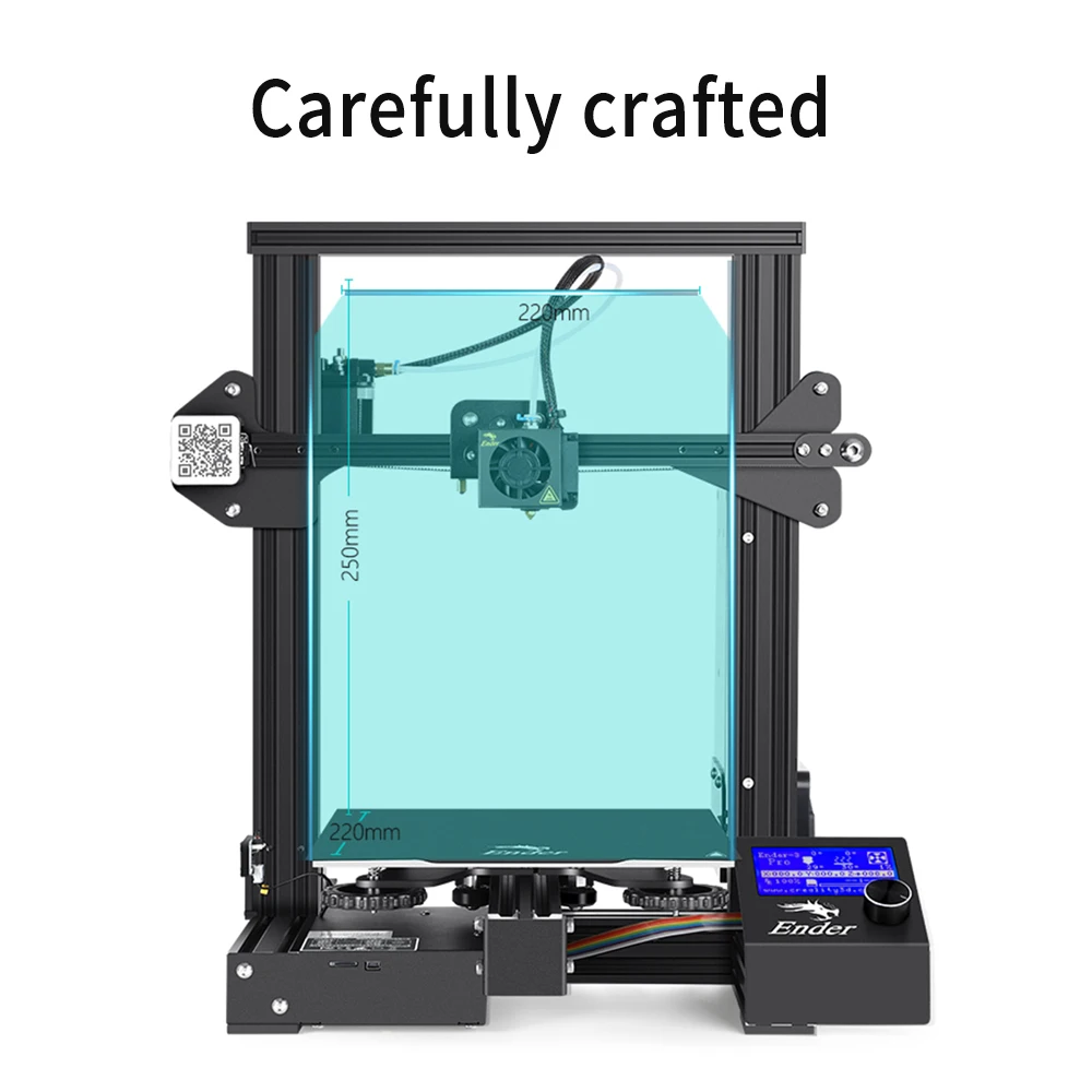 Creality-Impresora 3D Ender-3 PRO, estructura integrada, placa base silenciosa, actualización, hoja de impresión