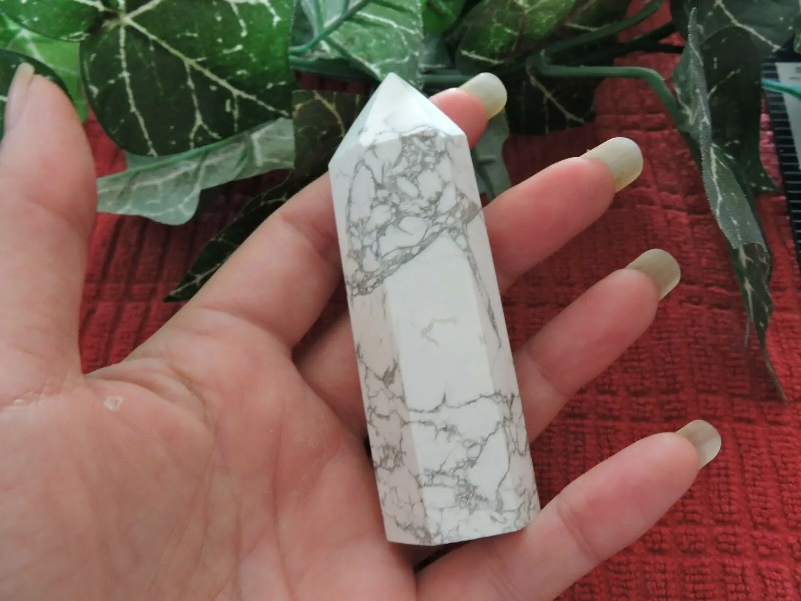 6-8cm 1pc White Turquoise Wand Point Quartz Minerals Crystals Healing Gemstones Reiki Home Decorations