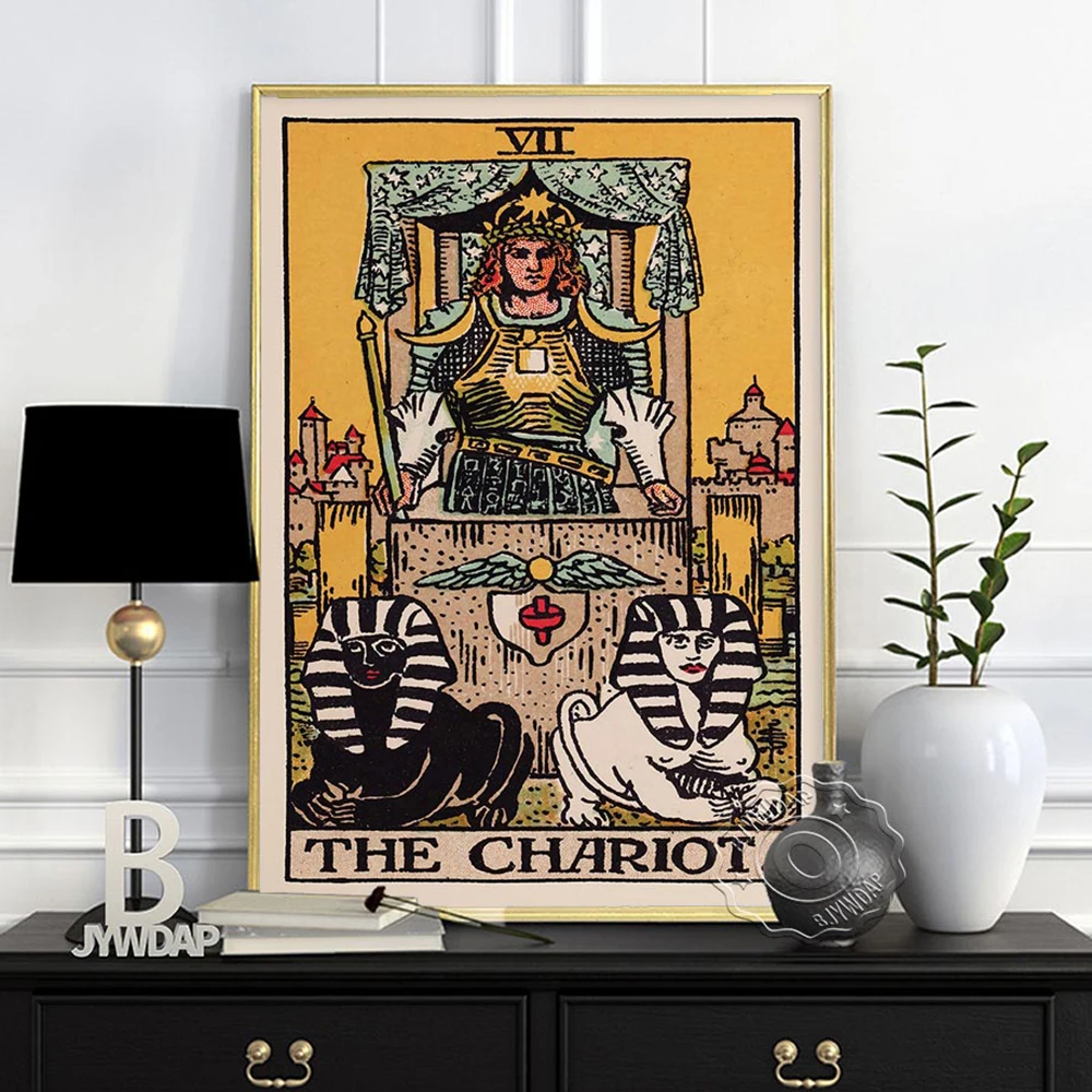 The Grand Alcana Tarot Augury Card Art Prints Poster, Medieval Europe Divination Astrology Wall Picture, Mysterious Room Decor