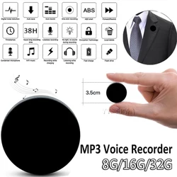 Mini Audio Recorder Badge Pin USB U Disk Voz Pocket Small Digital Wearable Voice Activated Sound Recording Music Player Gadget