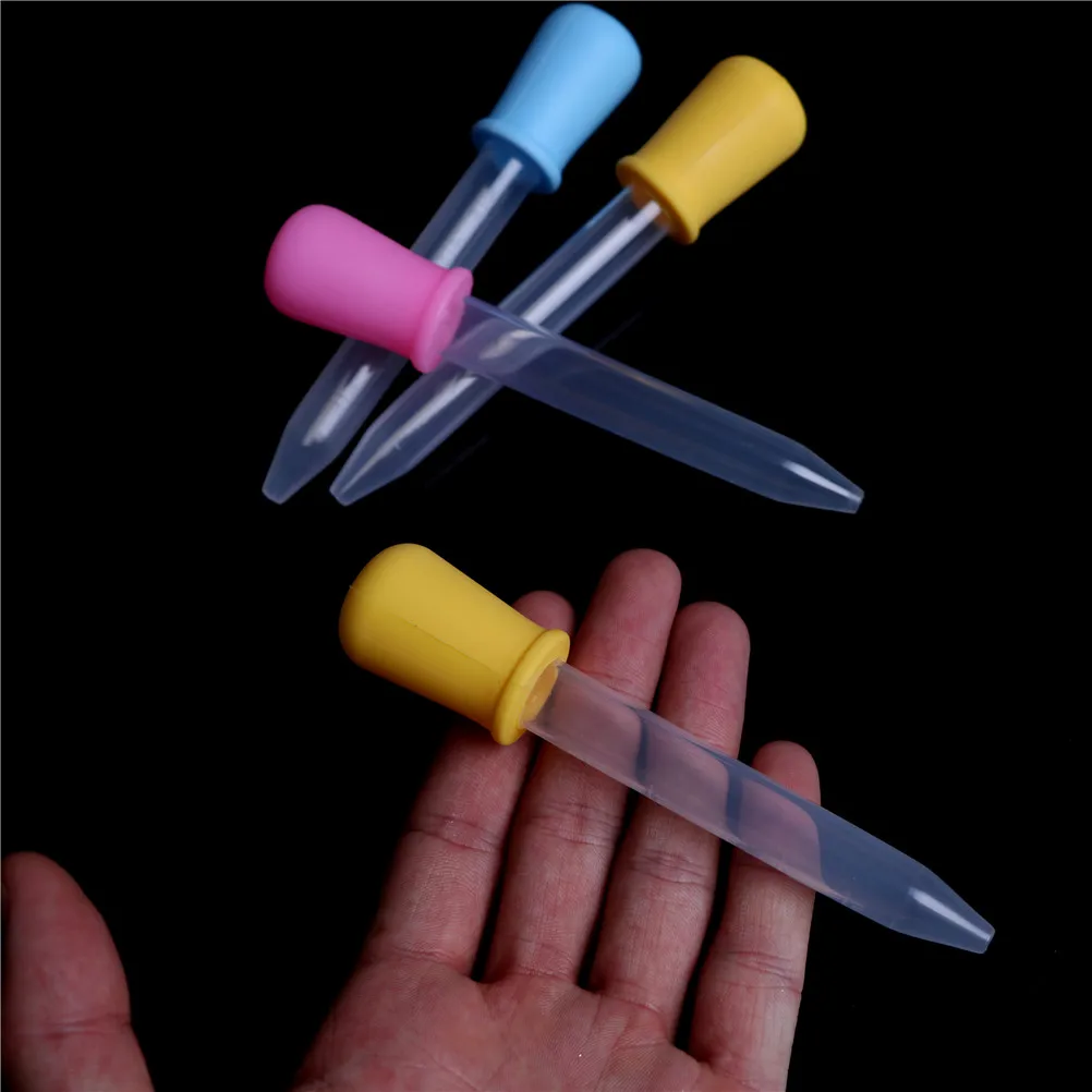 5ml Liquid Pipettes Dropper Silicone Medicine Eye Droppers For Candy Mold Gummy Gelatin Maker School Lab Experiment Supplies