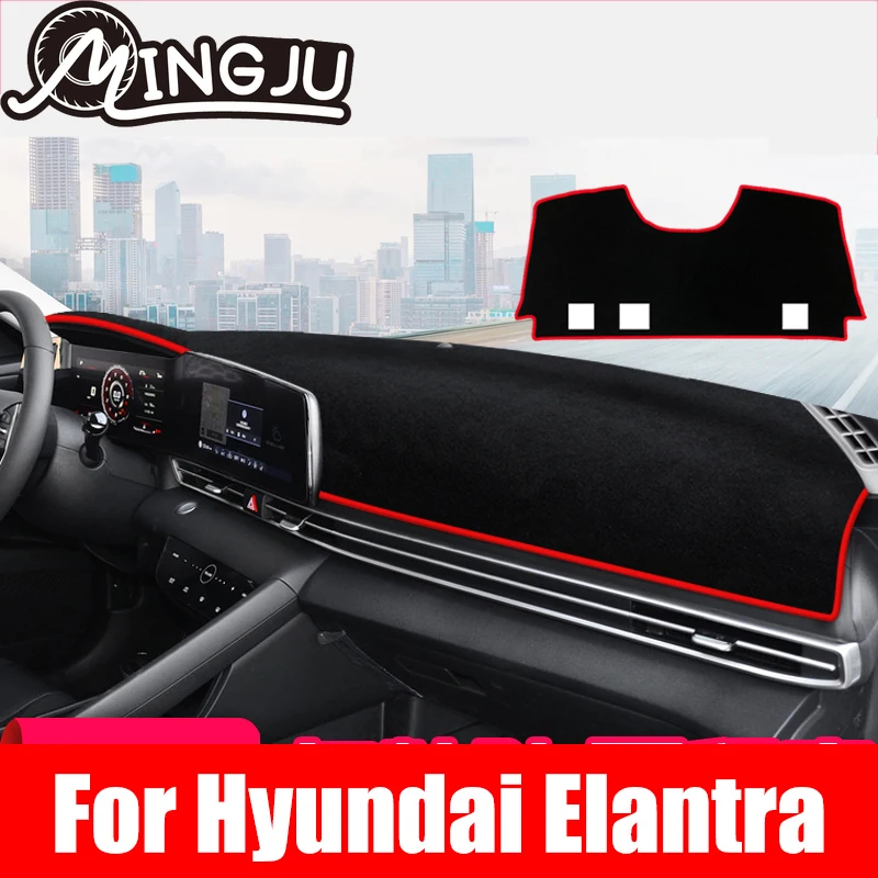 

Dashboard Cover Avoid Light Pad Instrument Platform Desk Covers Mat Carpets Trim For Hyundai Elantra CN7 2020 2021 Accessories