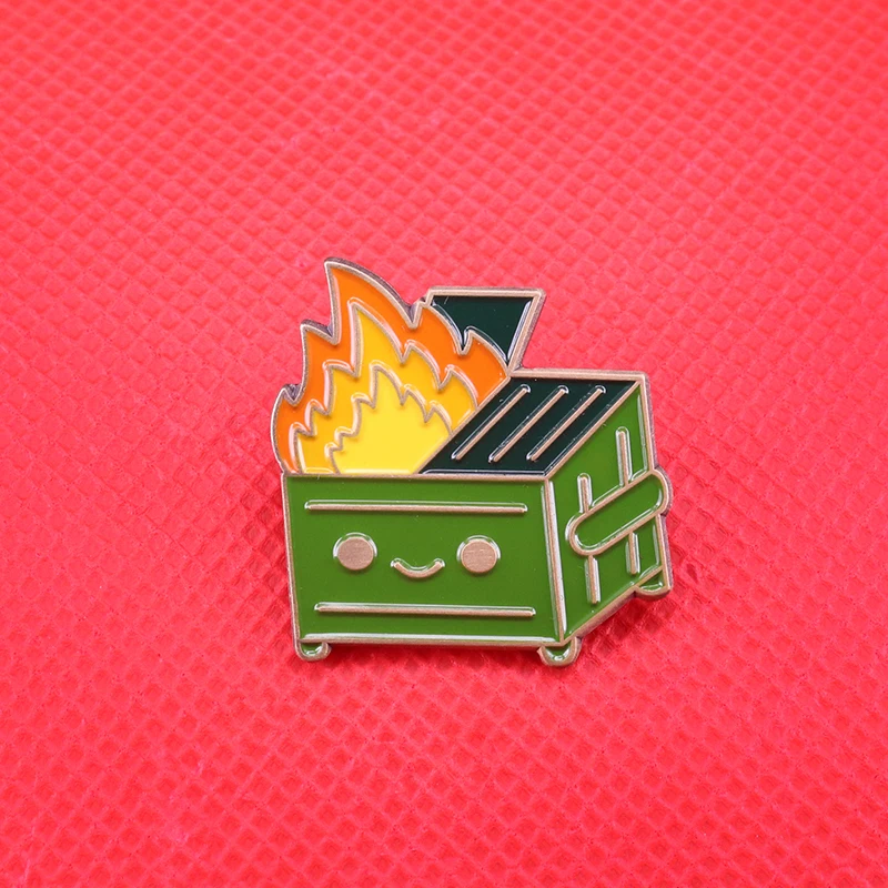 Dumpster fire badge engraçado lembrete divertido presente para colegas de trabalho