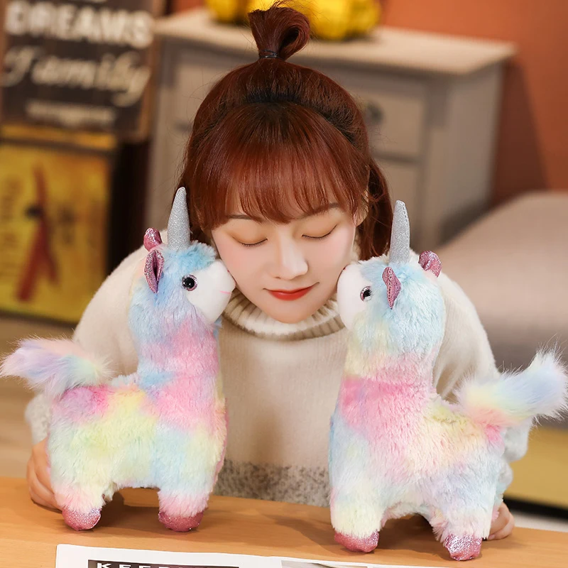 Nieuwe Eenhoorn Alpaca Variant Pluche Pop Leuke Knuffel Innovatie Kawaii Sturen Kinderen Vriendinnen Kerst Verjaardag Geschenken