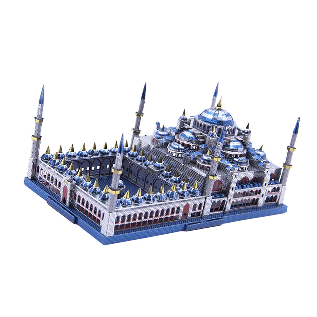 Blue Mosque 3D ปริศนา DIY ตู้โชว์ชุดโลหะ 1:680 -229 PCS