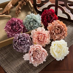 10Pcs Artificial Flowers Home  Valentine Decorations for Home Silk Peony Fake Plant Diy Scrapbooking Outdoor Wedding Decoration