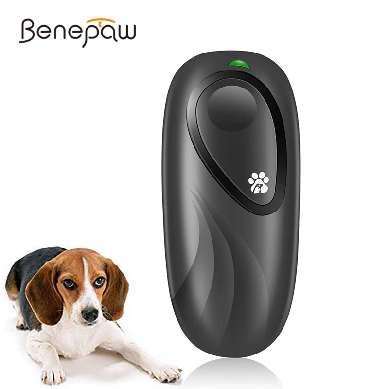 

Benepaw Ultrasonic Dog Repeller Safe Adjustable Frequency Ergonomic Effective Dog Bark Deterrent Handheld Pet Training Device