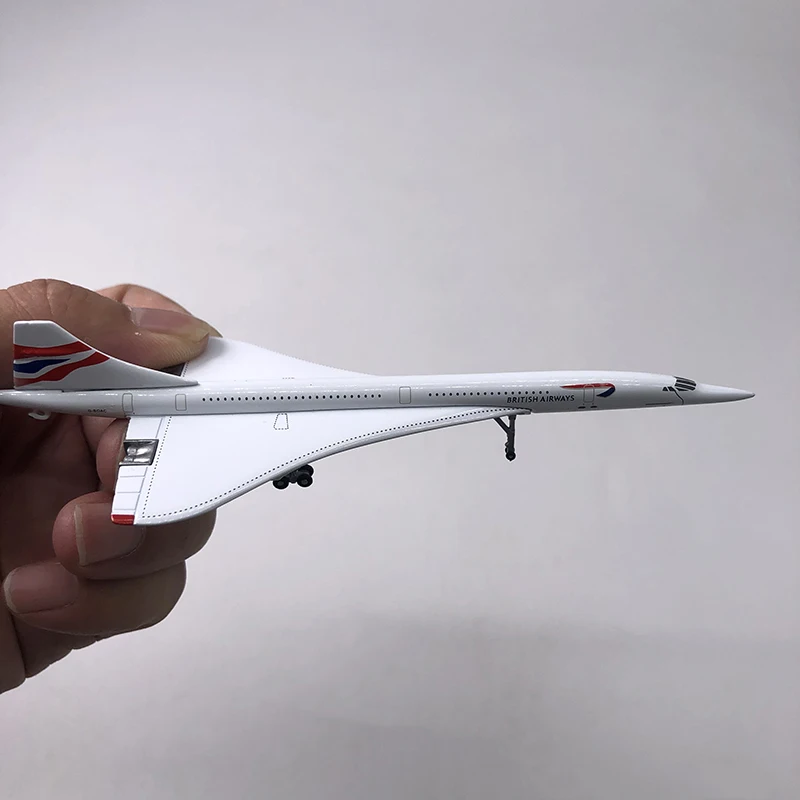 Diecast 1:400 Supersonic Aircraft Concorde Simulation Alloy Model Desktop Display Aviation Gifts Collectibles Souvenirs