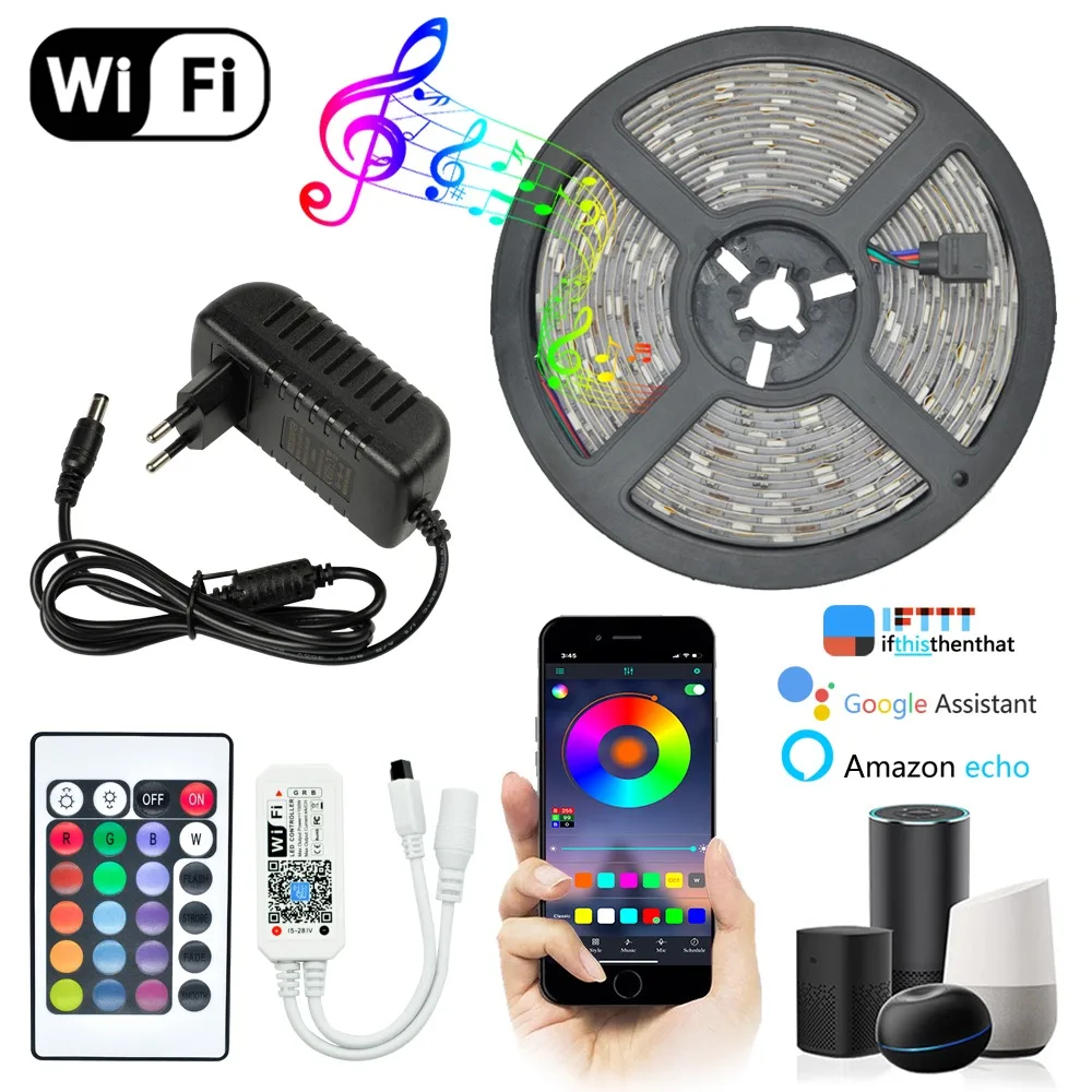 

5V SMD5050 Led Light Strips Decoration Lighting Infrared Remote Controller Ribbon Lamp For Festival Party Bedroom TV BackLight