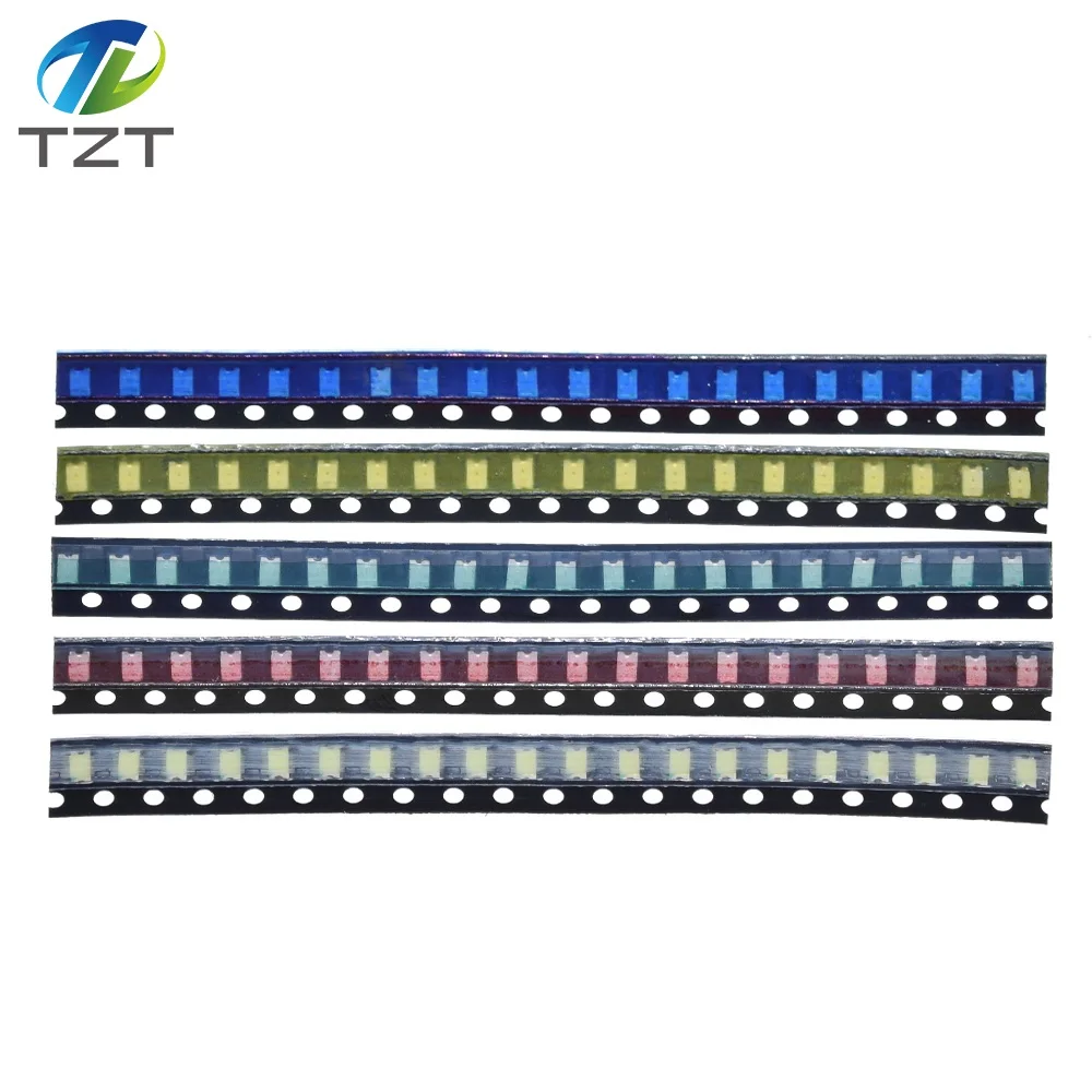 100 stücke = 5 farben x 20 stücke 5730/5050 /1210 /1206 /0805 /0603 LED Diode Sortiment SMD LED Diode Kit grün ROT Weiß Blau Gelb 5630 – Detail 19