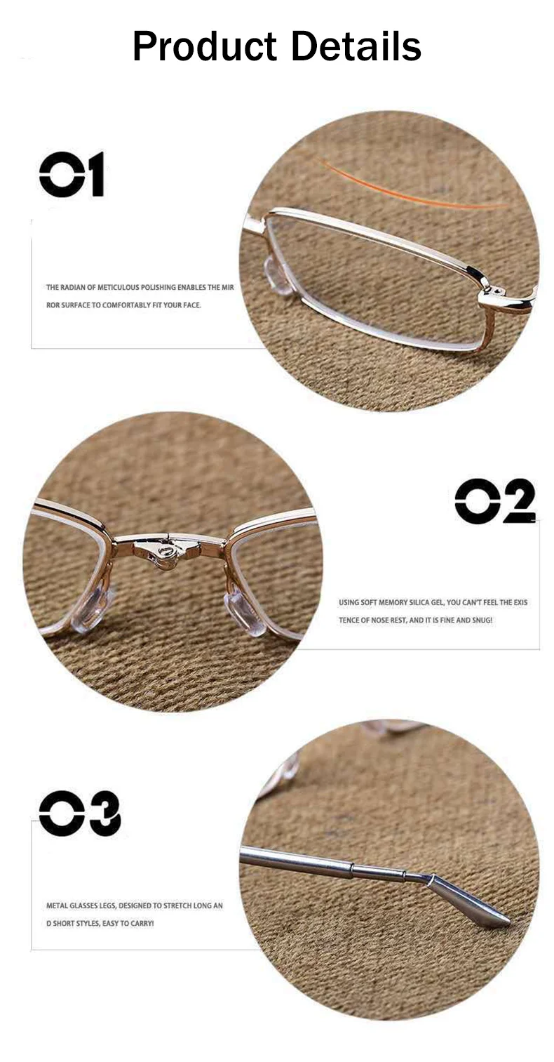 Sighttoo Klappbare tragbare Mini-Lesebrille für Männer, Unisex, faltbar, mit Schlauchetui, männlich, weiblich, ältere Menschen, praktisch, Presbyopie – Detail 3