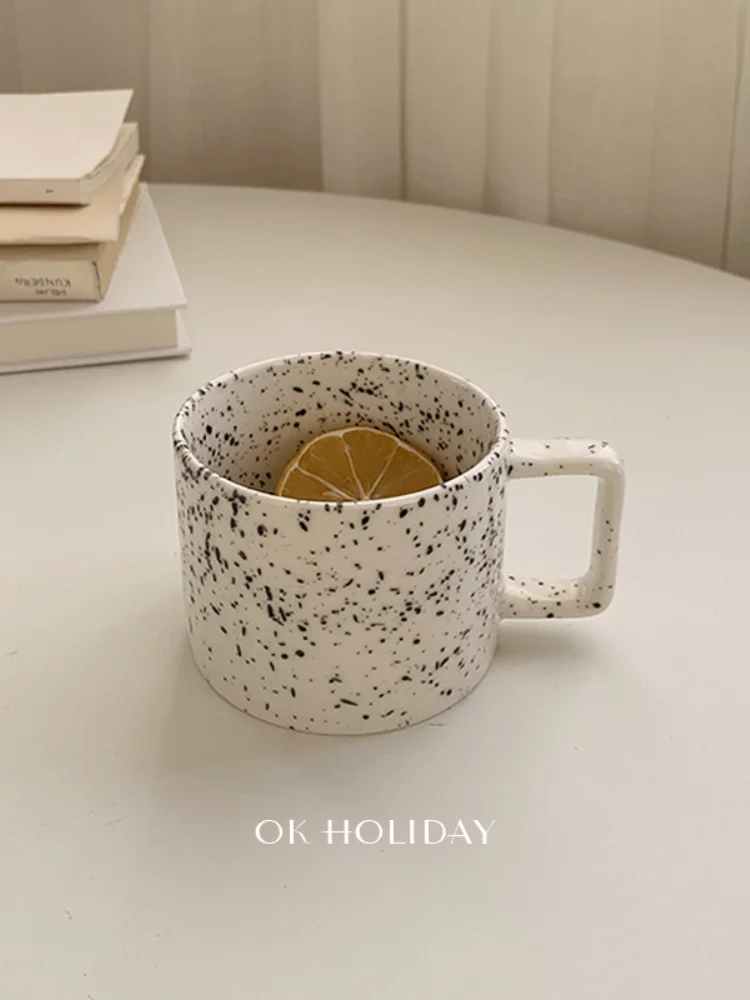 Ceramic Aesthetic Printing Ceramic Coffee Cup, Handmade Hot Chocolate Milk Coffee Cup, Bg50ms