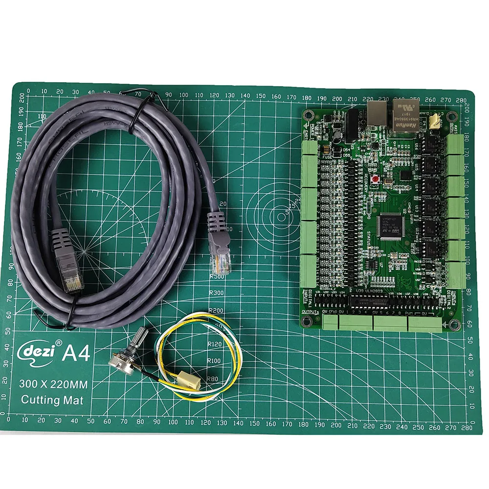 Scheda di controllo operativa mach3 a doppia interfaccia USB/Ethernet a 6 assi Sistema di controllo cnc 500KHz supporta il collegamento a 6 assi