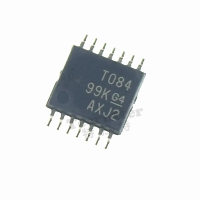 10pcs/lot TL084CPWR  TSSOP-14 T084 Four-Way High-Voltage Swing Rate JFET Input Operational Amplifier Chip