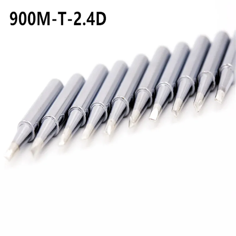 SZBFT 10pcs Lead-free Replaceable flat shape 900M-T-2.4D Soldering Iron Tips welding tips For Soldering Station