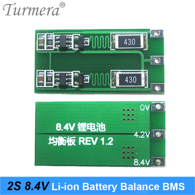 Turmera 2S 3S 4S Lithium Battery Charger Balance Circuit Board 100mA 300mA 3.6-4.2V Battery BMS Charging Balance for Screwdriver