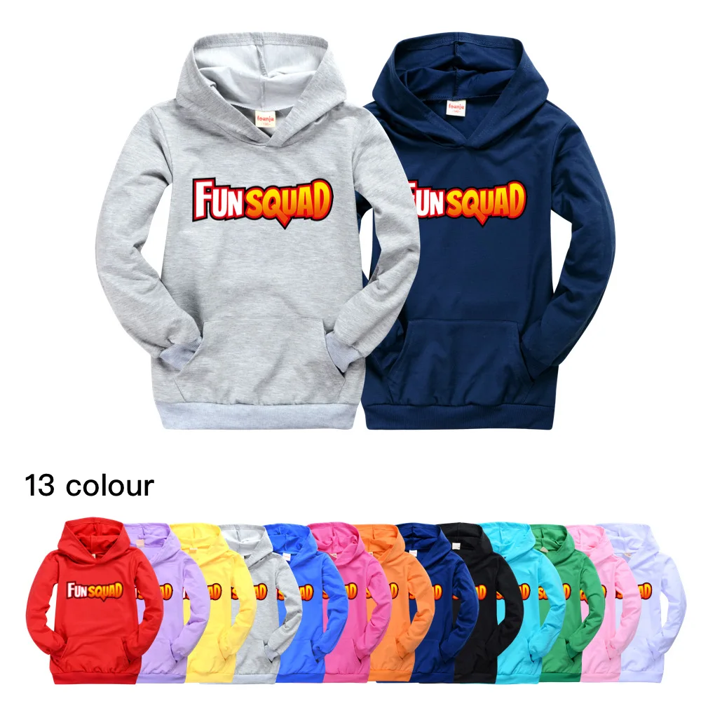 

Autumn Fun Squad game Kids Girl boys Full Sleeve Hoodie Sweatshirt Child Baby Cartoon Hoody Coat Tops Jacket Children Clothing