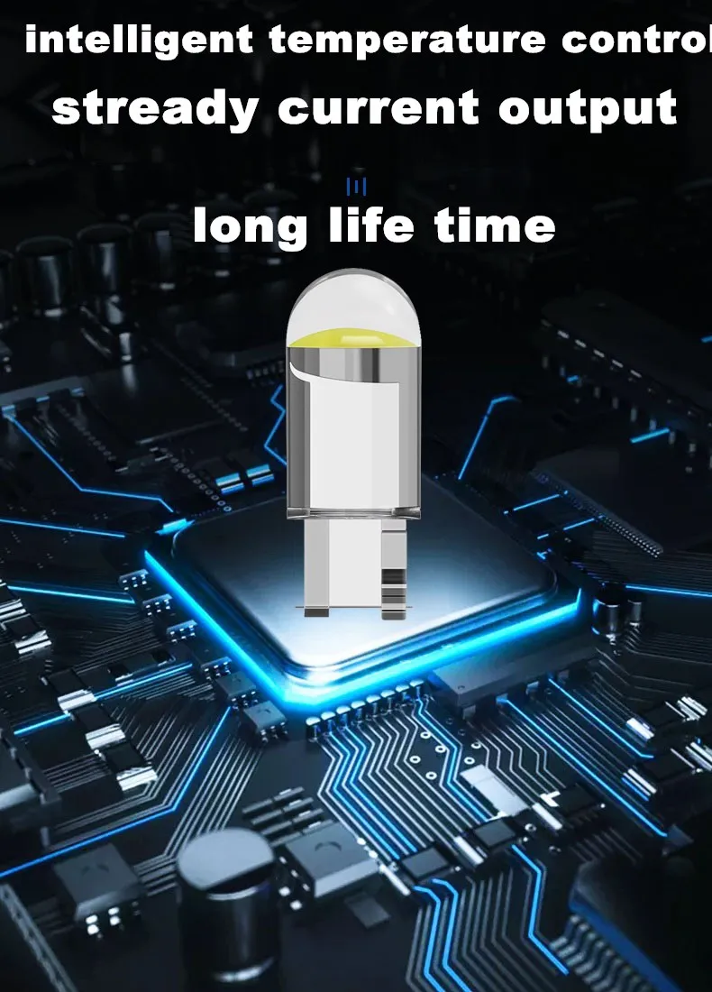 10 Stücke 24 V T10 Cob W5W 194 168 T10 LED Auto Lichter Birne Led Gehäuse Dome Licht Instrument Lampe – Detail 8