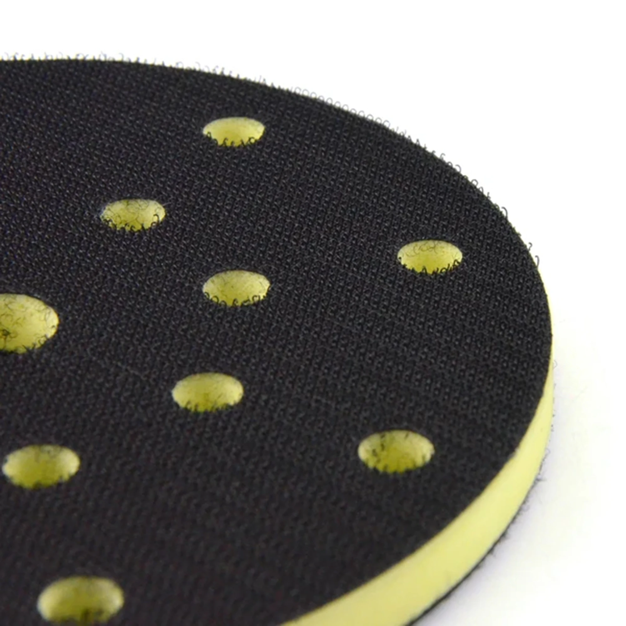 6 inch 150mm 17-Hole PU Foam High Density Hard Hook & Loop Surface Protection Interface Buffer Backing Pad