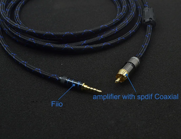 HIFI 3.5mm To RCA Male SPDIF Coaxial Digital Audio Cable 75ohm For Fiio X7 X3K X5K 2nd X7 Mark ll EROS H06