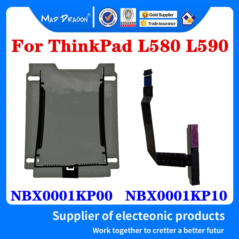 

New Original NBX0001KP00 NBX0001KP10 For Lenovo Thinkpad L580 L590 EL580 Sata Ssd Hdd Caddy Bracket And HDD Cable Sticker