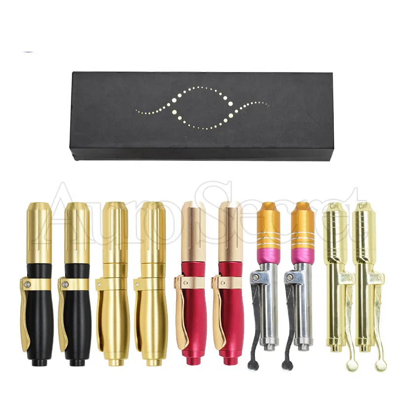 Korea 2 in1 Meso Injection Gun Hyaluron Pen 0.3ml&0.5ml Head Gold Hyaluronic Acid Pen Meso Gun Lip Injection Anti Wrinkle