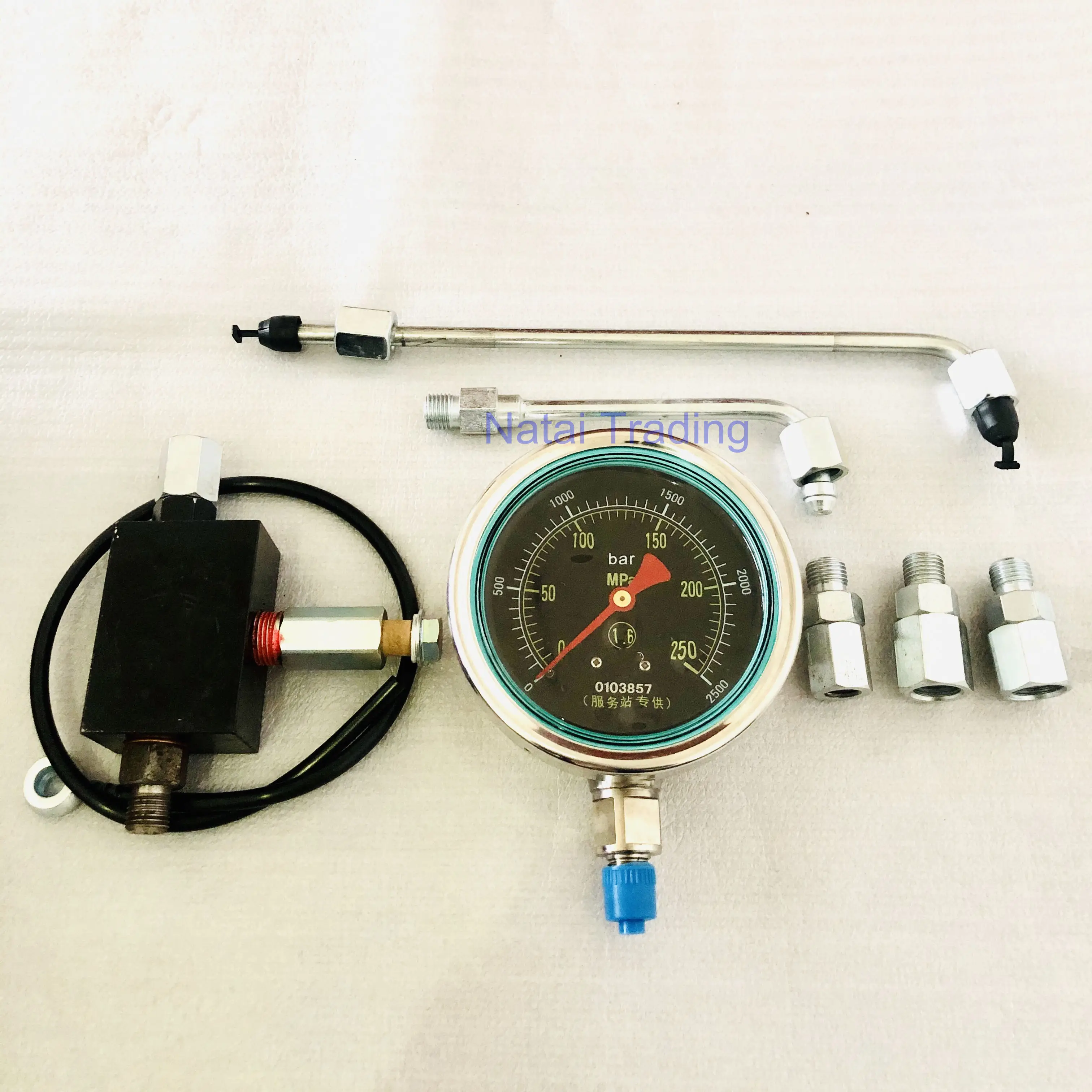 Diesel Common Rail Pump Plunger Pressure Test Kit with Relief Valve 250Mpa 2500bar Oil Pump Piston Repair Testing Tool Set