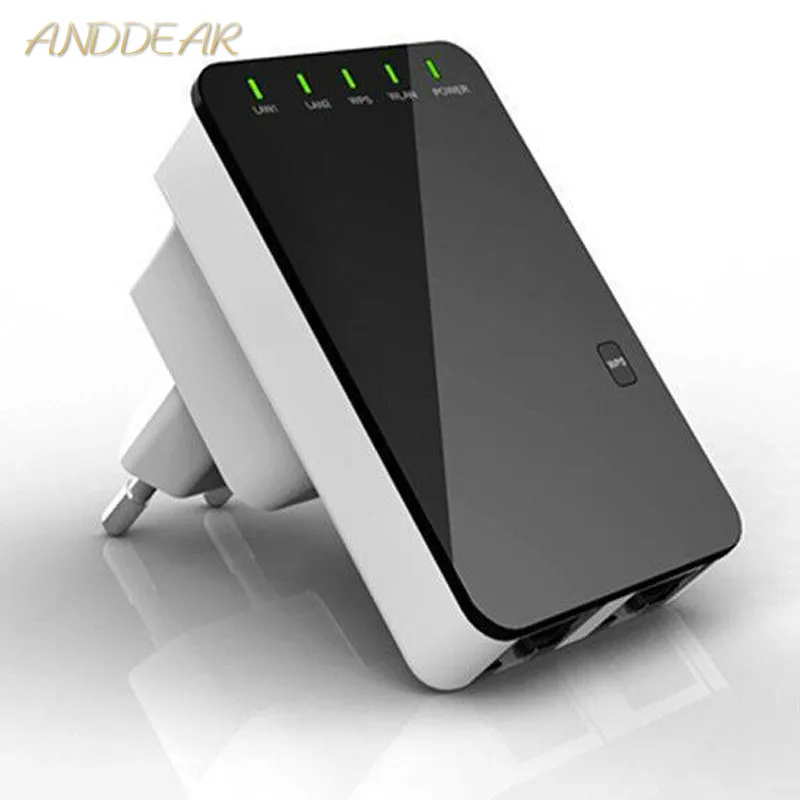 Repetidor Wifi inalámbrico, enrutador extensor AP Booster, amplificador LAN, puente de cliente IEEE802.11b / g/n, enchufe de la UE