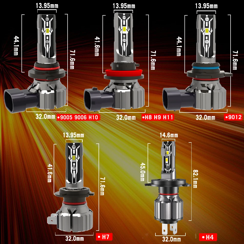 2x9005 HB3 HB4 9006 H10 CANBUS H8 Led Weiß H7 H11 H4 Nebel Lichter HIR2 9012 Birne auto Fahren Lampe für BMW Toyota Skoda Ford Lada – Detail 9