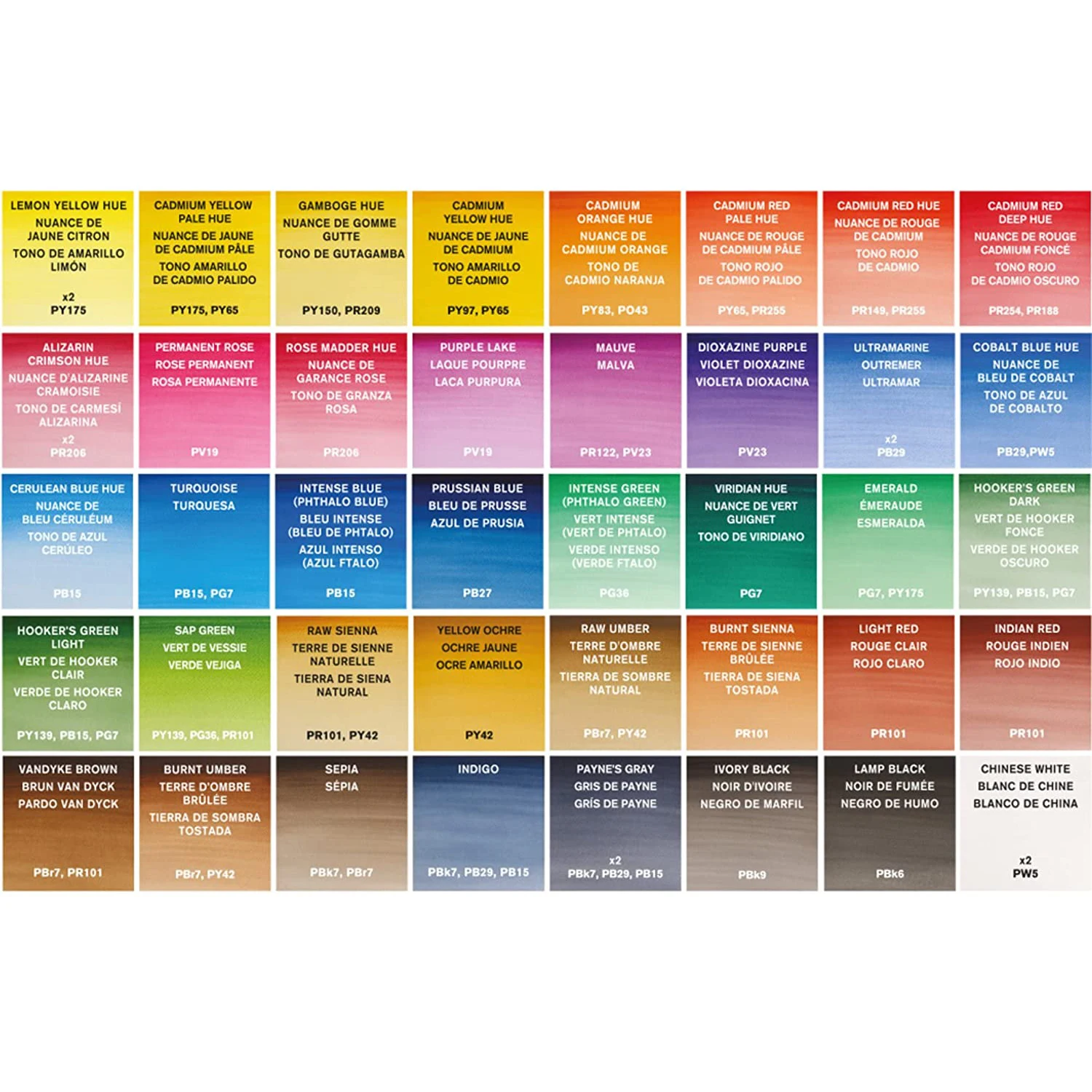 WINSOR&NEWTON  45 Colors Cotman solid Watercolor Paint Pigment Set